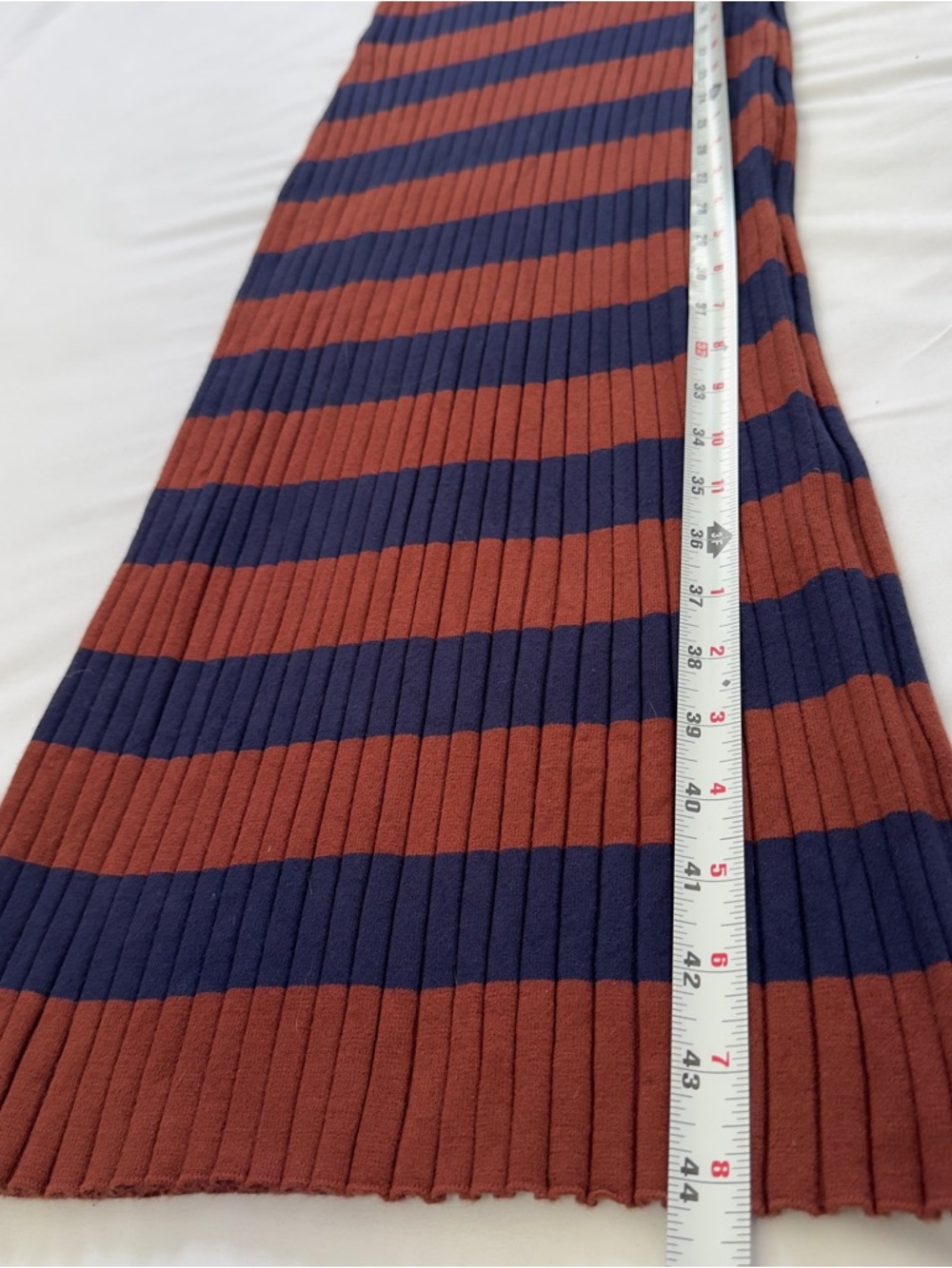Madewell Striped Ribbed Knit Dress Women’s Medium Casual Midi Crewneck - Picture 13 of 13